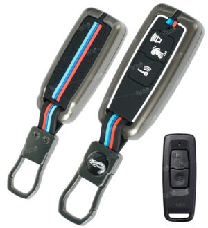 Coll of Fest® Metal Silicon Key Cover Compatible for Honda Activa | Dio | H-Smart, Scooter Metal & Silicon Protection Special Feature Visible in Low-Light Conditions
