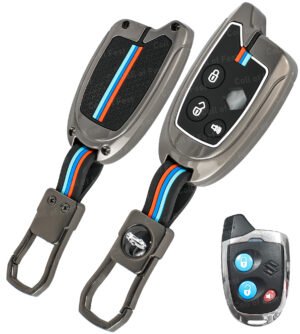 Coll of Fest Metal Silicon Key Cover Compatible for Maruti Suzuki Nippon 3 Button Smart Key Cover Metal & Silicone Protection Special Feature Visible in Low-Light Conditions